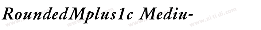 RoundedMplus1c Mediu字体转换